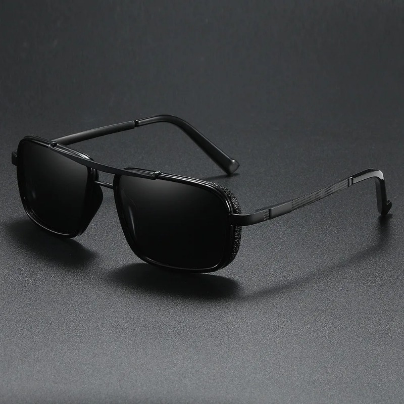 Sunglasses Uv400 - Kacamata Pria Mewah Bentuk Persegi Panjang