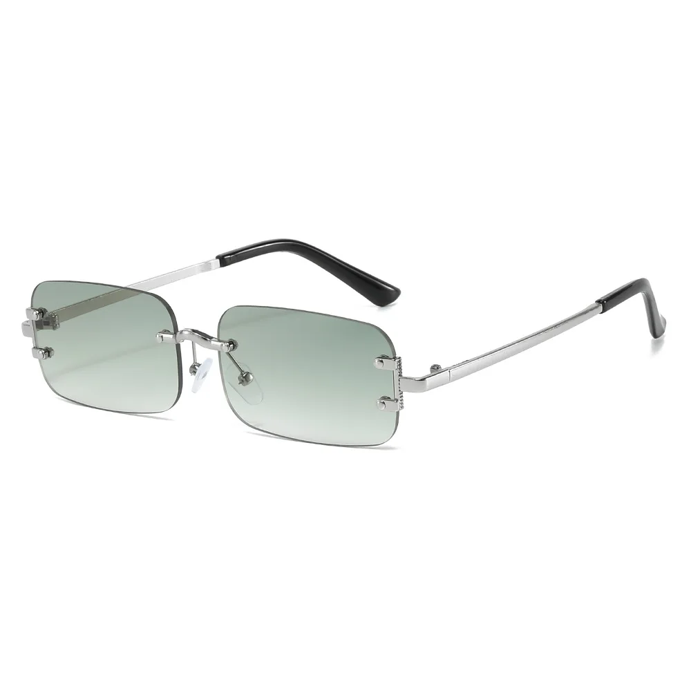Designer Sunglasses - Kacamata Hitam Persegi Tanpa Bingkai untuk
