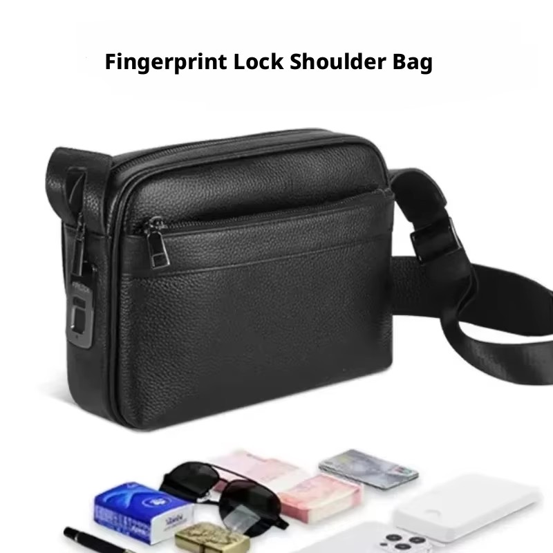 Leather Wallet Men - Tas Kunci Sidik Jari Pria, Tas