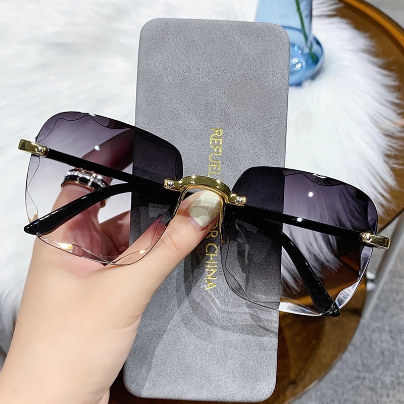 Designer Sunglasses - 1/3PCS Kacamata Hitam Wanita Tanpa Bingkai