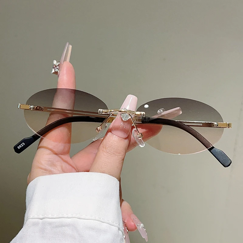 Kacamata Hitam Oval Tanpa Bing - Sunglasses Uv400 ulasan dan harga