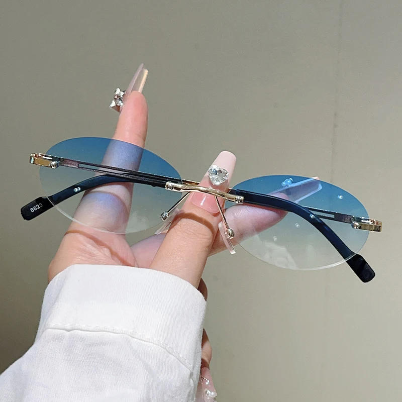 Kacamata Hitam Oval Tanpa Bing - Sunglasses Uv400 ulasan dan harga
