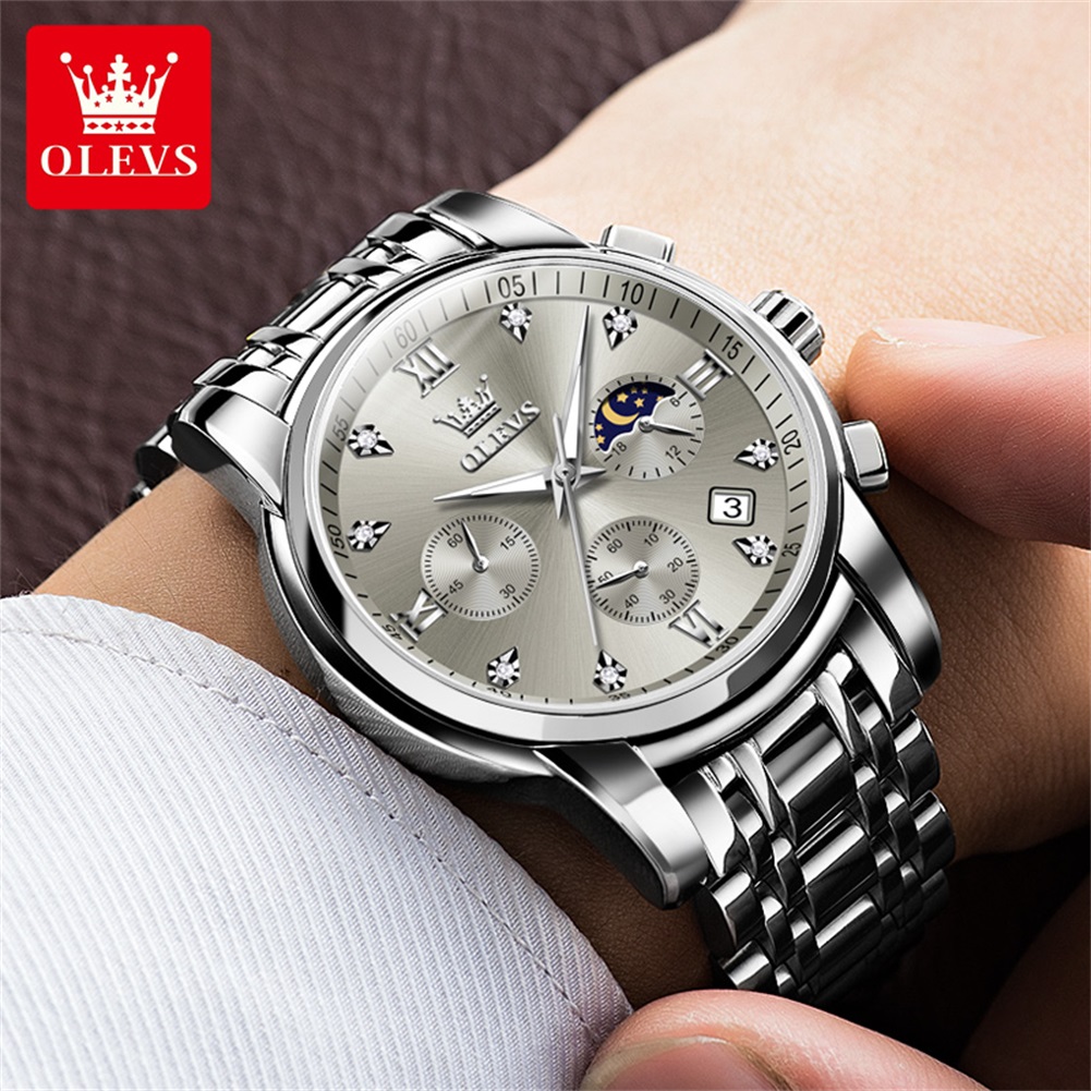 Jam Tangan Quartz OLEVS 2858 u - Luxury Watch Men ulasan dan harga