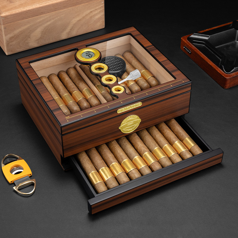 Kotak Humidor Cerutu Kayu Mewa - Luxury Gift Set ulasan dan harga