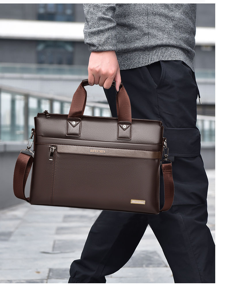 Tas Tangan Pria Merek Mewah Ba - Leather Briefcase ulasan dan harga