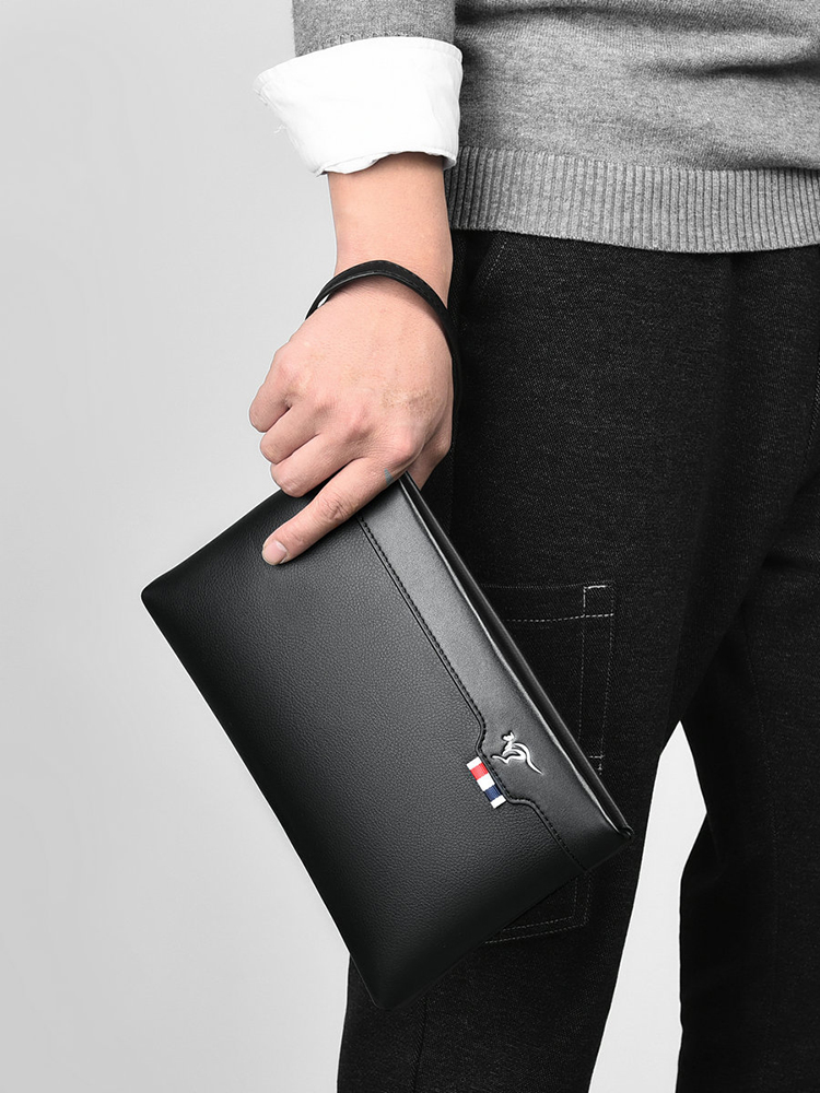 Tas Genggam Pria Kulit PU Domp - Leather Wallet Men ulasan dan harga