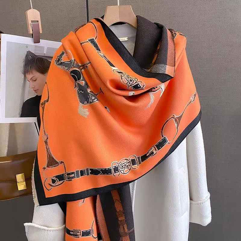 Syal Kasmir Imitasi Retro Ride - Cashmere Scarf ulasan dan harga