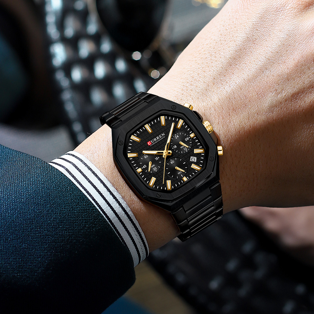 CURREN Jam Tangan Chrono Perse - Luxury Watch Men ulasan dan harga