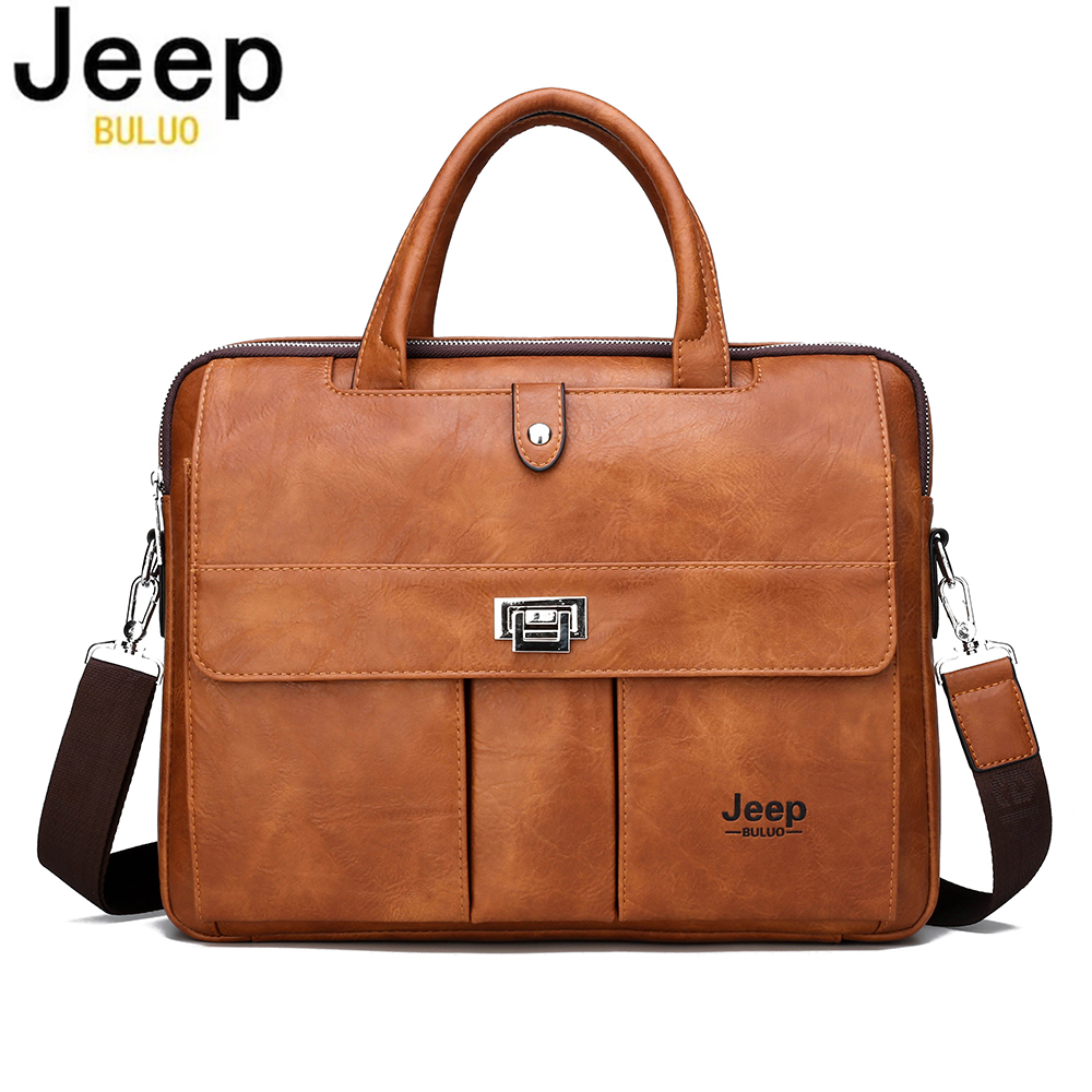 Tas Kulit Pria Jeep Buluo, Tas - Leather Briefcase ulasan dan harga